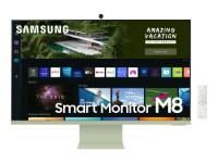 Samsung S32BM80GUU - M8 Series - LED monitor - Smart - 32" - 3840 x 2160 4K @ 60 Hz - VA - 400 cd/m² - 3000:1 - HDR10, HDR10+ - 4 ms - Micro HDMI, USB-C - speakers - spring green, warm white