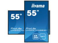 iiyama ProLite LH5551UHSB-B1 - 55" Diagonal Class (54.6" viewable) LED-backlit LCD display - digital signage - 4K UHD (2160p) 3840 x 2160 - glossy black