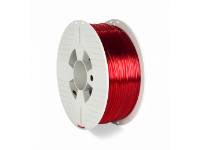 Verbatim 55054 3D printing material Polyethylene Terephthalate Glycol (PETG) Red, Transparent 1 kg