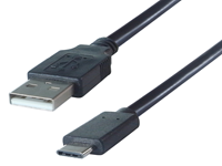 2M USB A to C Connector Cable A Male to C Male (Black)